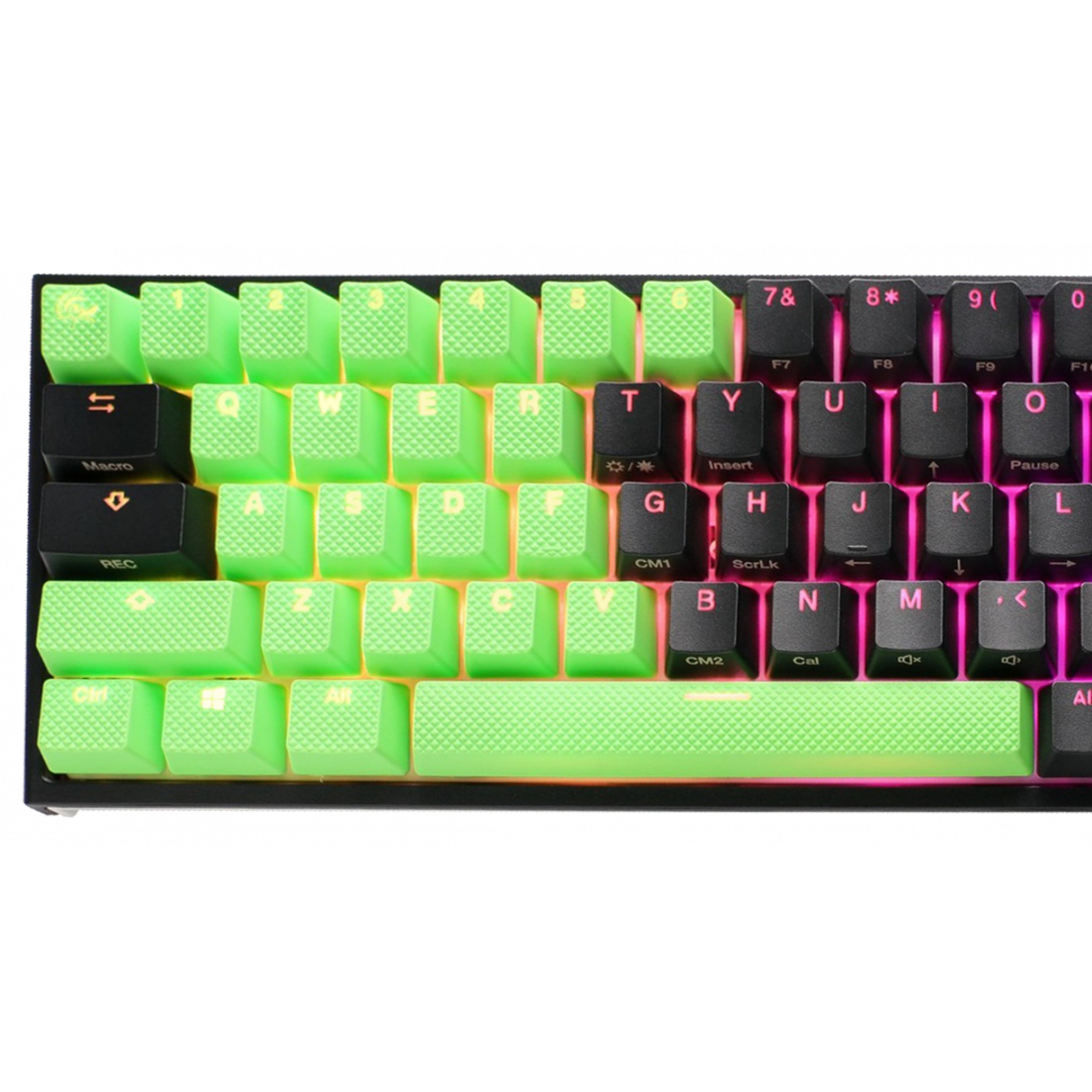 Ducky Rubber Keycaps 31 keys Seamless doubt shot Green