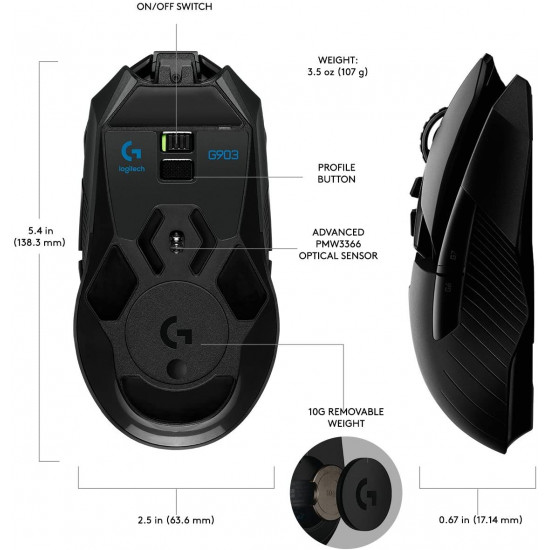 Logitech G903 Lightspeed Wireless Gaming Mouse