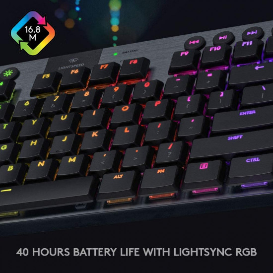 Logitech G915 TKL Lightspeed Wireless RGB Mechanical Gaming Keyboard - GL Clicky Logitech G915 TKL Lightspeed Wireless RGB Mechanical Gaming Keyboard - GL Clicky