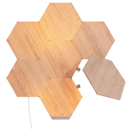 Nanoleaf - Elements - Hexagons Starter kit Birchwood 7 pack Nanoleaf - Elements - Hexagons Starter kit Birchwood 7 pack