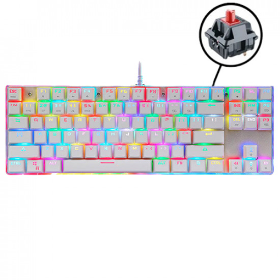 MotoSpeed K87S Wired Mechanical RGB Keyboard - Red Arabic Switches MotoSpeed K87S Wired Mechanical RGB Keyboard - Red Arabic Switches