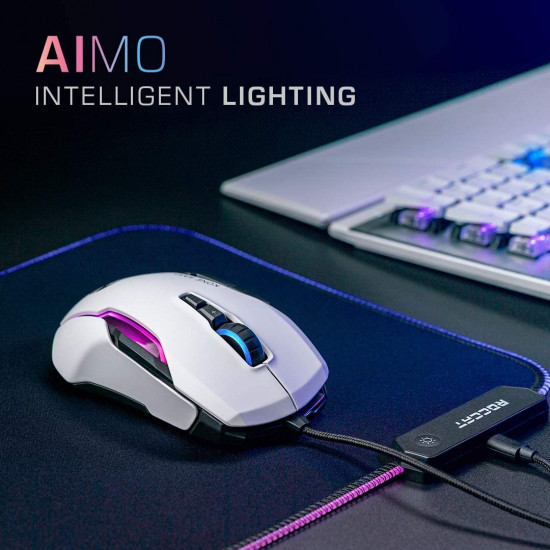 Roccat Kone Aimo Remastered Mouse - White Roccat Kone Aimo Remastered Mouse - White