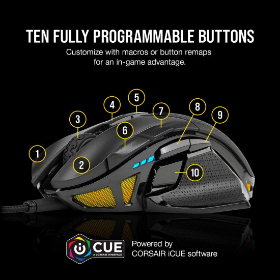 Corsair Nightsword RGB, Performance Tunable FPS/MOBA Gaming Mouse Corsair Nightsword RGB, Performance Tunable FPS/MOBA Gaming Mouse