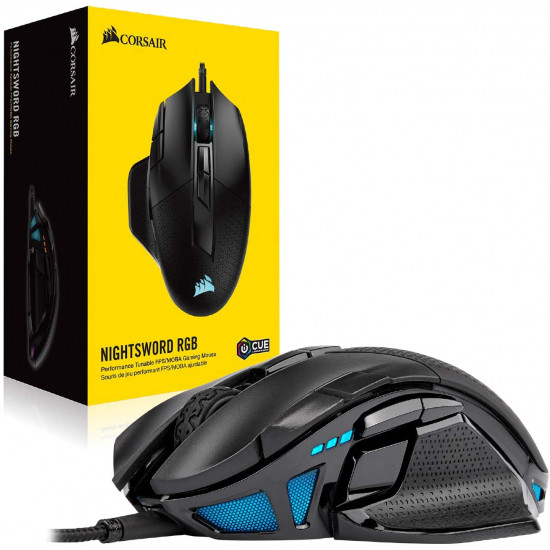 Corsair Nightsword RGB, Performance Tunable FPS/MOBA Gaming Mouse Corsair Nightsword RGB, Performance Tunable FPS/MOBA Gaming Mouse