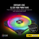 Corsair iCUE QL120 RGB 120mm PWM Triple Fan with Lighting Node CORE - Black Corsair iCUE QL120 RGB 120mm PWM Triple Fan with Lighting Node CORE - Black