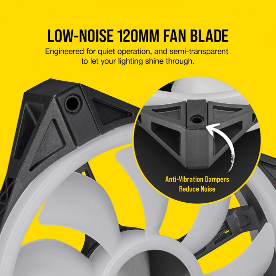 Corsair iCUE QL120 RGB 120mm PWM Triple Fan with Lighting Node CORE - Black Corsair iCUE QL120 RGB 120mm PWM Triple Fan with Lighting Node CORE - Black