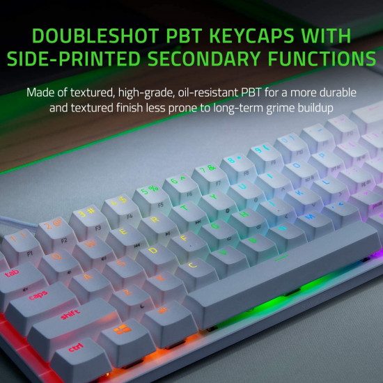 Razer Huntsman Mini Keyboard - Red switch - Mercury Razer Huntsman Mini Keyboard - Red switch - Mercury