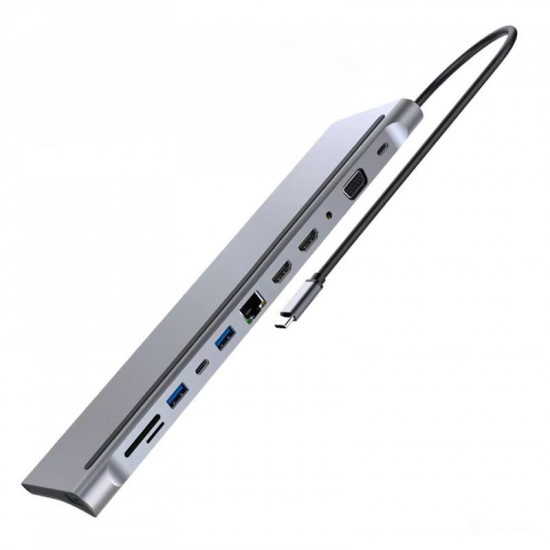 12 in 1 Type C hub to PD VGA HDMI Mini DP SD/TF RJ45 USB3.0*3 Audio adapter 12 in 1 Type C hub to PD VGA HDMI Mini DP SD/TF RJ45 USB3.0*3 Audio adapter