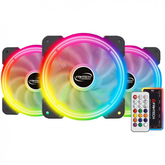 Fantech FB-302 ARGB Case fan - 3 fans and controller Fantech FB-302 ARGB Case fan - 3 fans and controller