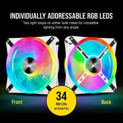 Corsair iCUE QL140 RGB 140mm PWM fan 2 pack - White